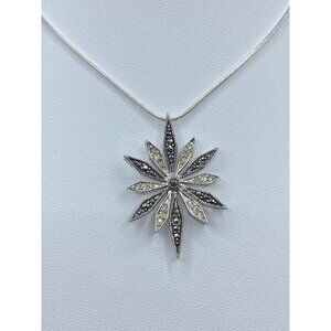 925 marcasite star necklace